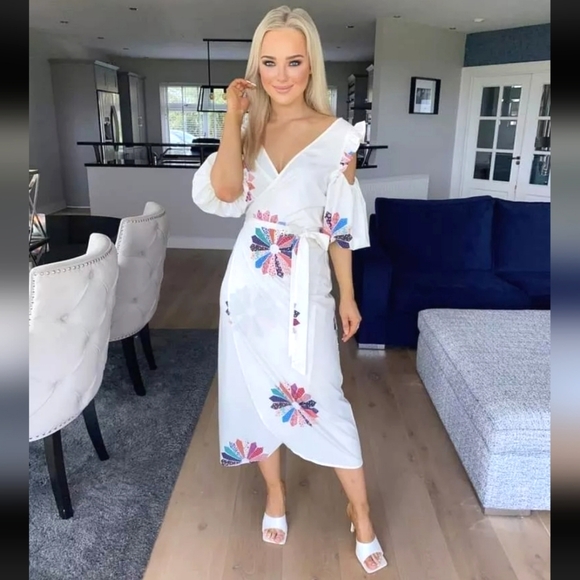 NWT Never Fully Dressed Floral Wrap Maxi Dress Retail $200 US6-jcrew-millen - Picture 3 of 15